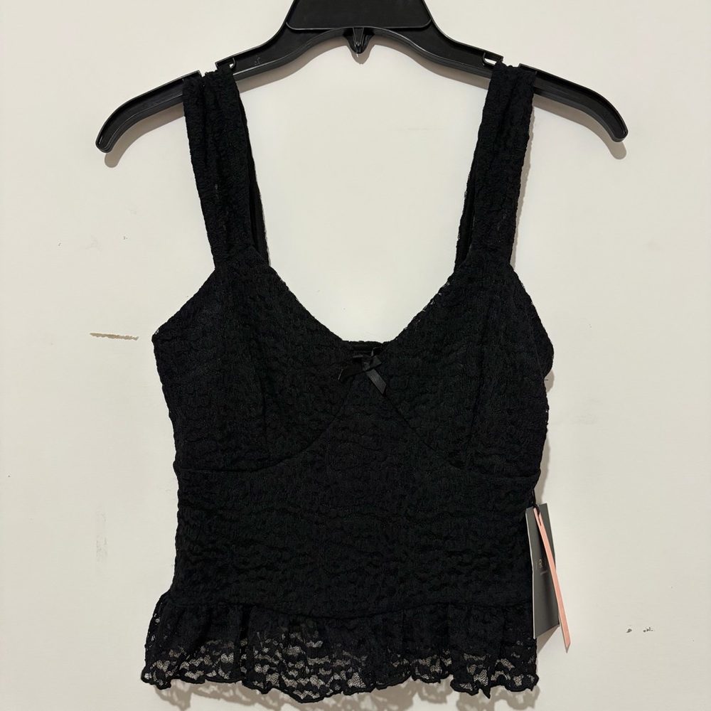 Envy+Grace Black Lace Tank Top
